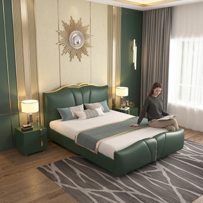 Design Duebelbett Bett Schlofkummer Miwwel Set aus 3 Stécker Better Komplett Nuecht-Tischen
