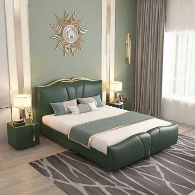 Design Duebelbett Bett Schlofkummer Miwwel Set aus 3 Stécker Better Komplett Nuecht-Tischen