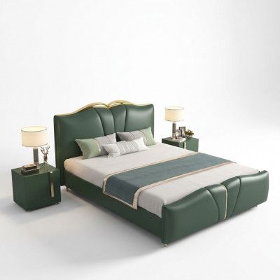Design Duebelbett Bett Schlofkummer Miwwel Set aus 3 Stécker Better Komplett Nuecht-Tischen