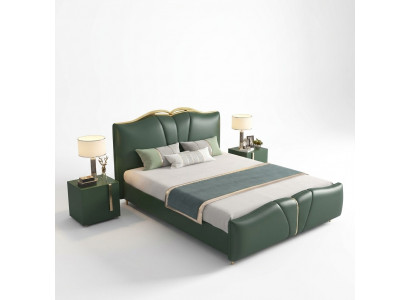 Design Duebelbett Bett Schlofkummer Miwwel Set aus 3 Stécker Better Komplett Nuecht-Tischen