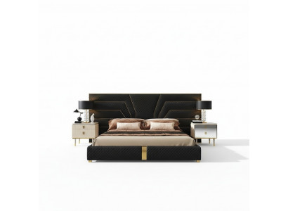 Designer Bett Better Polsterbett Metall Gold 180x200 Koppelbett Duebelbett