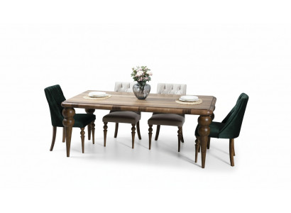 Iesszëmmer Miwwelen Luxus Set Iessdësch 4x Still Modernen Design Holzstil