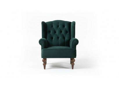 Klasseschen Chesterfield grénge Fauteuil Ouerfauteuil Polstersëtzplatz