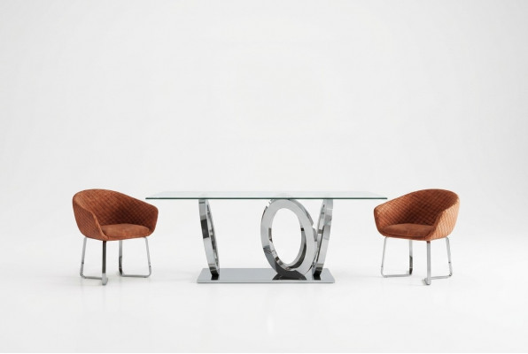 Moderne Designer Iesszëmmer Iessdësch Kichendësch Glasplack Stil Miwwelen