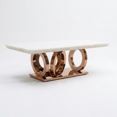 Metall Couchtisch Sofa Dësch Niewendësch Reckteckeg Couchtischen