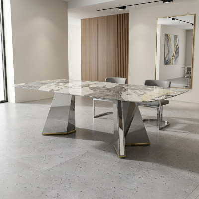 Luxus Iessdësch Glasdësch Iesszëmmer Luxus Dëscher Griichen Dësch 200x100