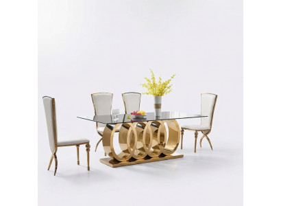 Designer-Iesszëmmerdësch Iessdëscher Iesszëmmer Miwwelen Edelstol Dësch Dëscher