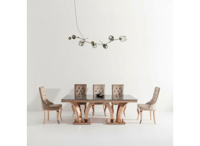 Luxus Iessdësch Modern Iesszëmmer Iessdëscher Dëscher Design Metall Dësch