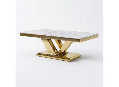 Couchtisch Design Dësch Wunnzëmmer Luxus Couchtischen Miwwelen 130x70 Metall