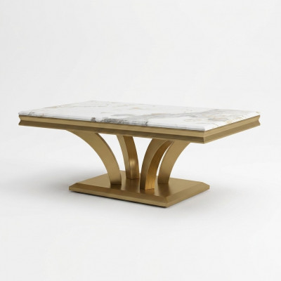 Couchtisch Design Wunnzëmmer Luxus Couchtischen Dëscher Miwwelen Gold 115x70