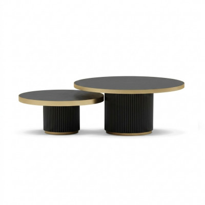 Designer Couchtisch Set 2x Couchtische Wunnzëmmer Edelstol Miwwelen Dësch