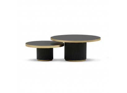 Designer Couchtisch Set 2x Couchtische Wunnzëmmer Edelstol Miwwelen Dësch