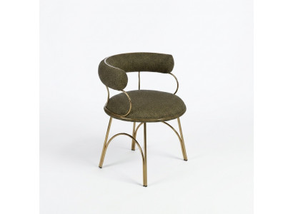 Designer grénge Salle-à-manger-Stull Luxus Einsëtzer Modern Salle-à-manger Miwwelen
