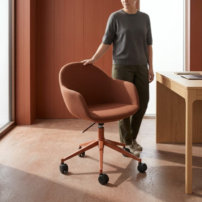 Brongen Bürostrull Luxus Chefsessel Liedereméiwel Dréibare Strull Méiwel Nei