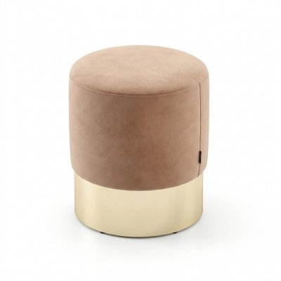 Beige Fousshocker Designer Pouff Näschthocker Polster Sëtzmöbel Textil