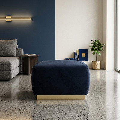 Designer Luxus Bloen Hocker Mat Edelstolrand Polster Stoff Miwwel Nei