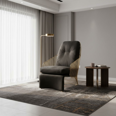 Designer Wunnzëmmer Fauteuil Schwaarze Sëtzer Lounge Polster Miwwel