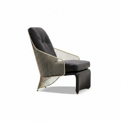 Designer Wunnzëmmer Fauteuil Schwaarze Sëtzer Lounge Polster Miwwel