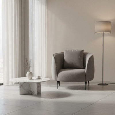 Taupe Modernen Sëtz Wunnzëmmer Einsitzer Luxus Design Polster Miwwel Lounge