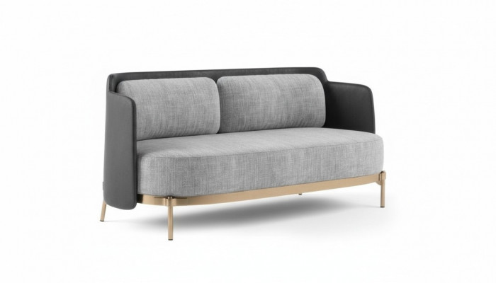 Designer gro Couch Elastizitéitsmooss Luxussalon Polster-Couch Stoff Miwwelen