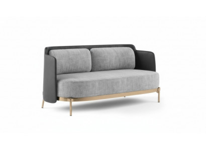 Designer gro Couch Elastizitéitsmooss Luxussalon Polster-Couch Stoff Miwwelen