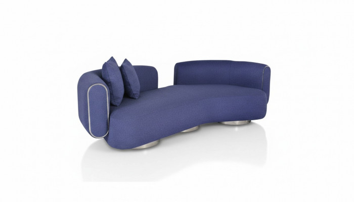Bloen dräisëtzer Luxus 3er-Sëtz-Couch modern Sëtzmiwwelen Wunnzëmmer