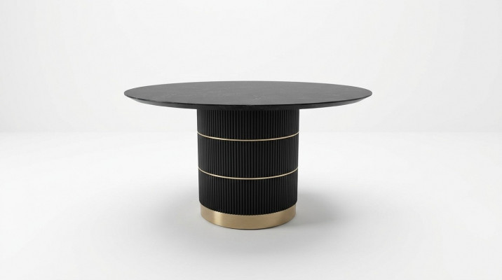 Ronn Iessdësch Luxus Iesszëmmer Miwwelen Designer Dësch Metallsfouss