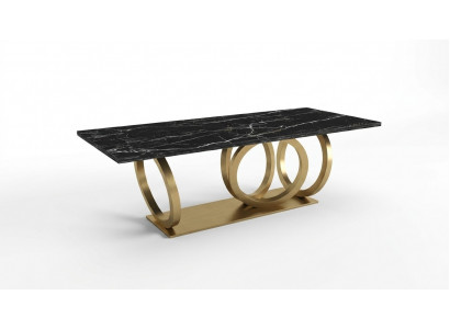 Luxus Modernen Marmor Iessdësch Miwwelen Dësch Iesszëmmer Design Dëscher 200x100