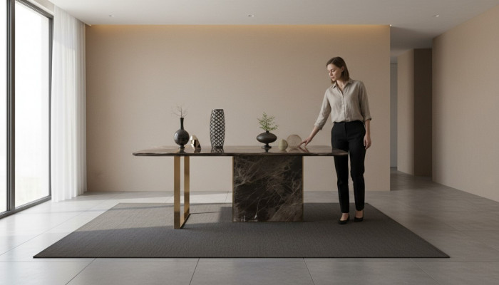 Designer Luxus Iessdësch Edelstol Dësch Iesszëmmer Holz Miwwelen Dëscher Nei