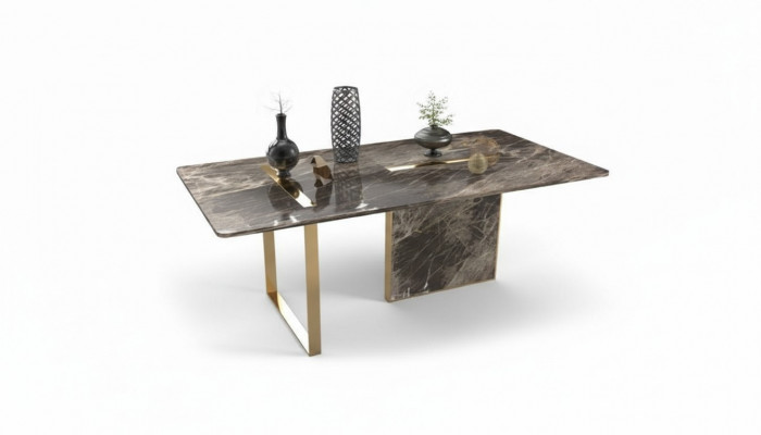 Designer Luxus Iessdësch Edelstol Dësch Iesszëmmer Holz Miwwelen Dëscher Nei