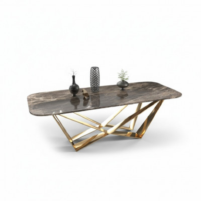 Luxus Iessdësch Marmor Iessdëscher Dësch Design Luxus Ariichtung 160x80