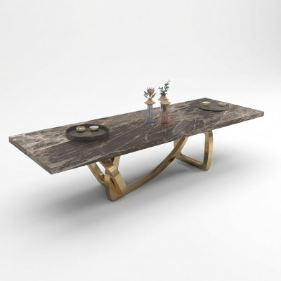 Groussen eleganten Iessdësch, Iesszëmmer Miwwelen, modernen Design, stilvoll, nei.