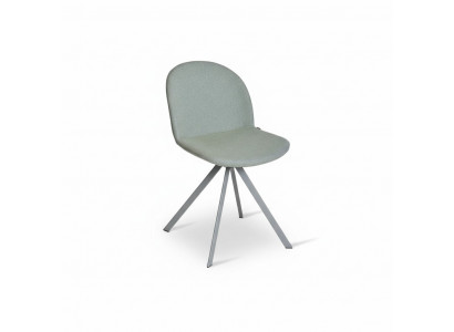 Groe Stëbsessel fir Iesszëmmer Designer Einsëtzer mat Fouss aus Edelstahl Neit Modell