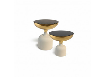 Designer Edelstahltabell Modern Niewentabell Wunnzëmmer Luxus Miwwelen