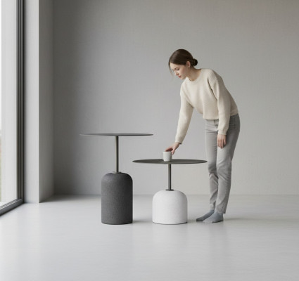 Schwaarz-wäiss Couchdësch Garnitur Luxus 2x Réng Designer Säitendëscher Dësch