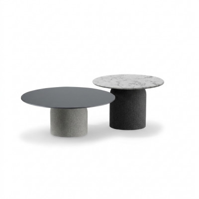 Designer groet Couchtisch Set Luxus 2x Dëscher Rond Beistelltëscher Nei