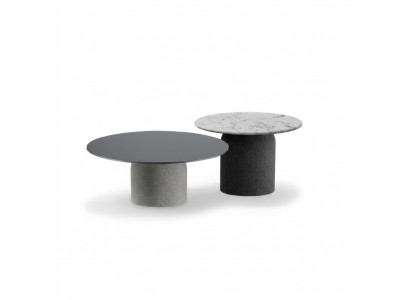 Designer groet Couchtisch Set Luxus 2x Dëscher Rond Beistelltëscher Nei