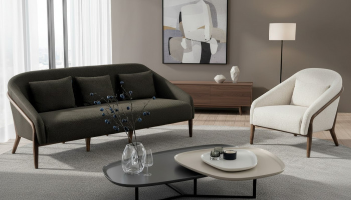 Luxus Wunnzëmmer Set Sofa Fauteuil Modernen Design 3+1 Sëtzer Miwwelen Nei
