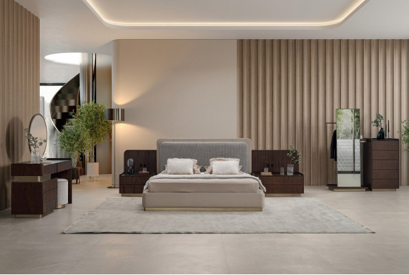 Luxus-Schlofzëmmer-Set 7tlg Stilvoll Garniture Couch Polster Miwwelen