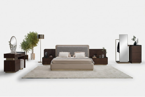 Luxus-Schlofzëmmer-Set 7tlg Stilvoll Garniture Couch Polster Miwwelen