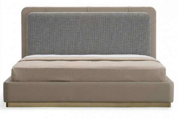 Schlofkummer Beige Bett Holz Modernt Designen 180x200 Design Better Miwwelen