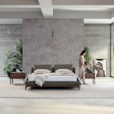 Modernen Design-Schlofkummer Set 3tlg Bett 2x Nuetsschrëff 180x200