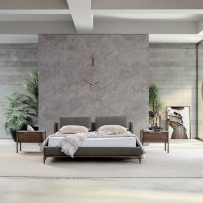 Modernen Design-Schlofkummer Set 3tlg Bett 2x Nuetsschrëff 180x200