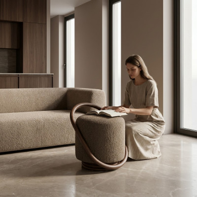 Luxus Hocker Schlofkummer Komfort Modern Miwwel Design Fousshocker Miwwel