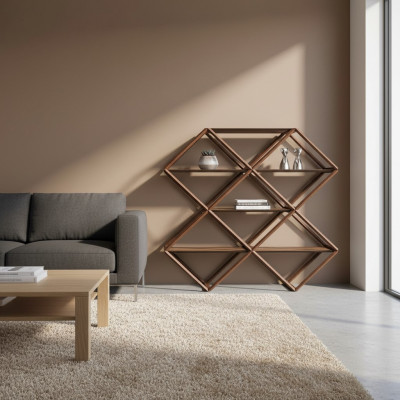 Bicher Regal Klassesch Holz Regaler Schaf Büro Ariichtung Design Ariichtung