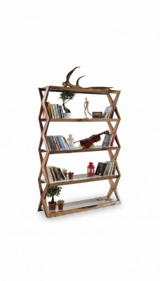 Bicherdéif Modernt Holz Regal Schaf Büro Designer Ariichtung Regaler