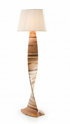 Luxus Stehlampe Wunnzëmmer Modernen Design Holz Steelutcht Luuchten