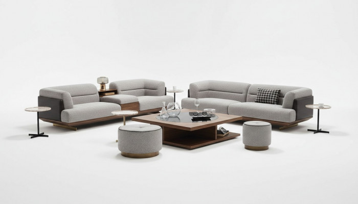 Luxus Canapé Gro Wunnzëmmer Polster Textil Dräisëtzer Canapé Sofas Couchen