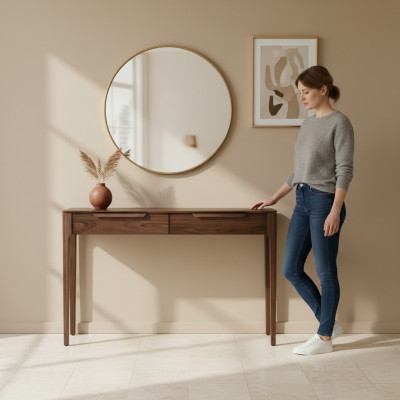 Konsolendësch Wunnzëmmer Sideboard Sekretär Design Holz Dësch Luxus