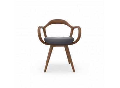 Stillen Wunnzëmmer Iesszëmmer Fauteuil Holzstill mat Aarmleen Iesszëmmer Miwwelen